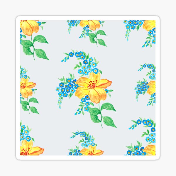 floral summer print sticker by vicki374 redbubble