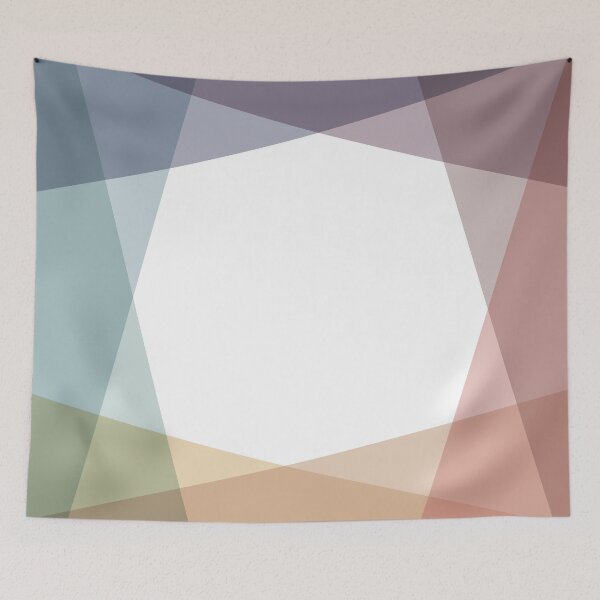 Item preview, Muted Rainbow Colors Geometric Edges designed and sold by littledesignco.