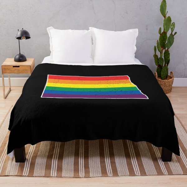 Item preview, North Dakota Gay Pride Flag - Distressed designed and sold by UBUCO.