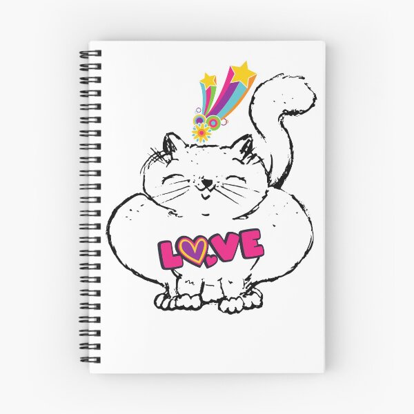 Item preview, Love Cat Fat Cat Drawing Illustration  designed and sold by Beluved.