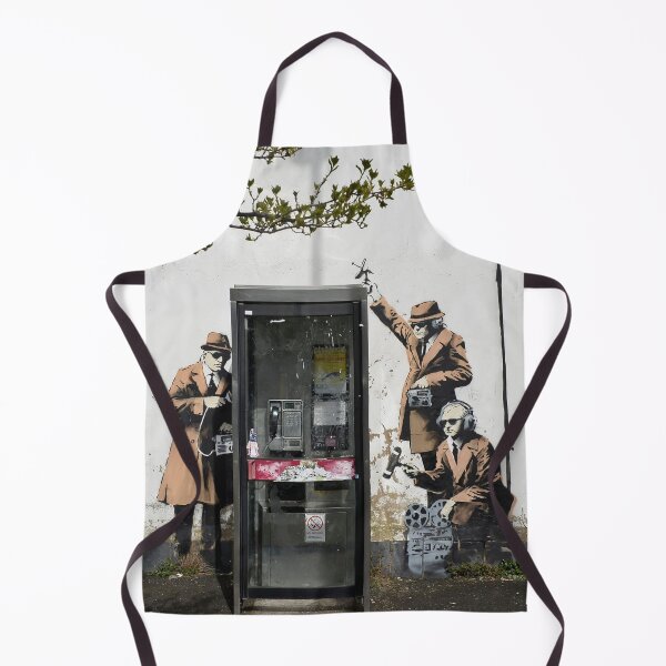 Item preview, Banksy Cheltenham Telephone Box Spies Art - Urban Street Art Decor designed and sold by So Sorted Design.