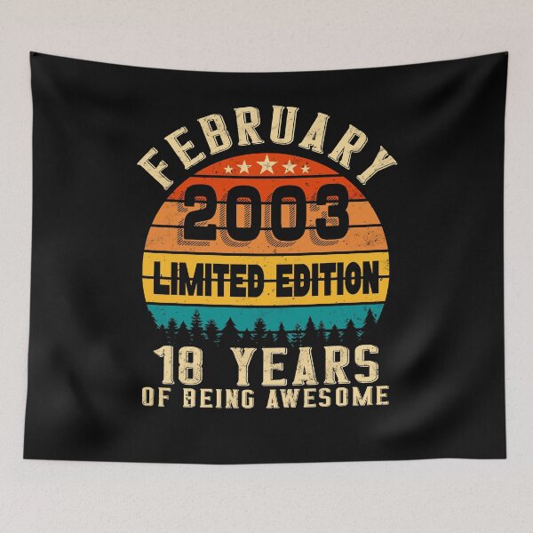 Item preview, 18th Birthday 18 Years Born In 2003 February designed and sold by Renergie.