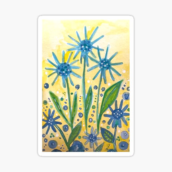 Blue daisies Sticker