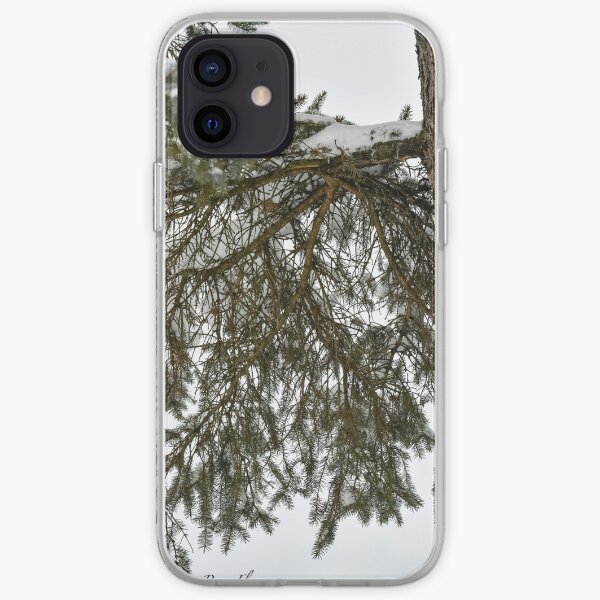 Snow Covered Pine Branch iPhone Soft Case