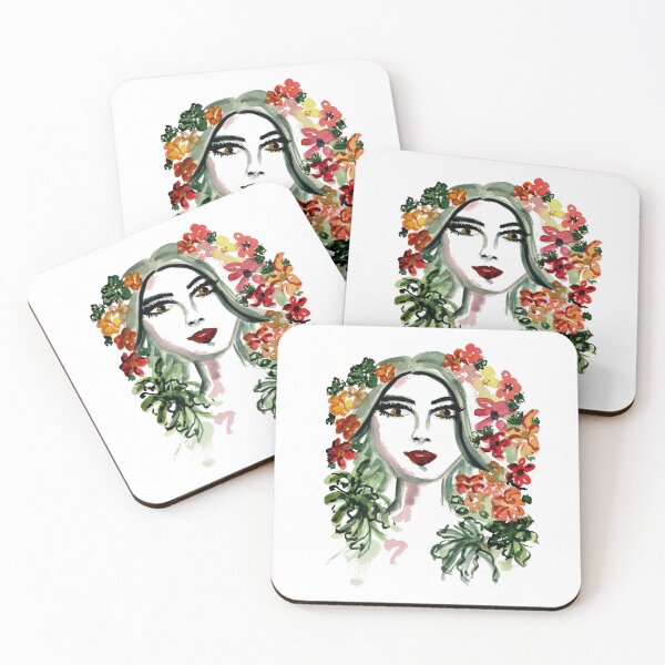 Item preview, Copy of Hibiscus Girl Glam Fashion Face  designed and sold by Scarlett Ballantyne  - Beautigurlz Designs.