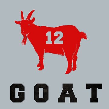 Brady Goat 12 Tampa/New England Gray T-Shirt by Official Goat Gear, Large