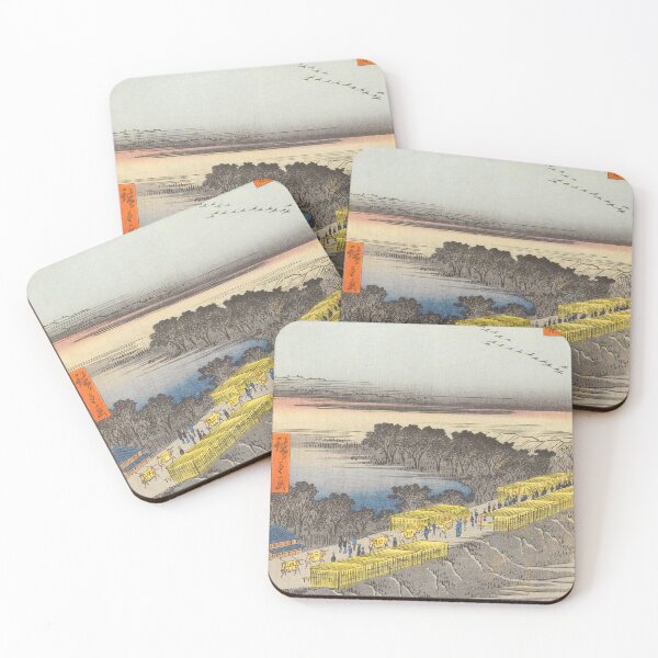 Item preview, Nihon Embankment Landscape Vintage Ukiyo-e Japanese Art designed and sold by VintageArchive.