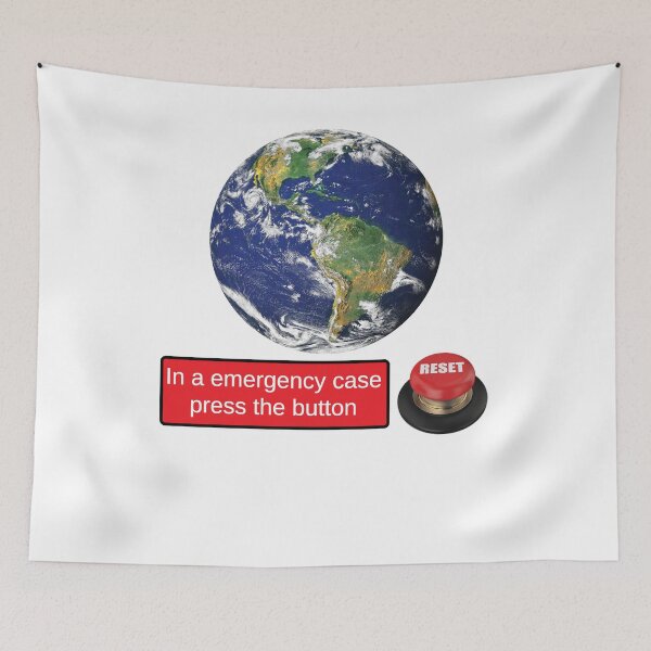 Item preview, reset planet earth button designed and sold by NiceShirtY.
