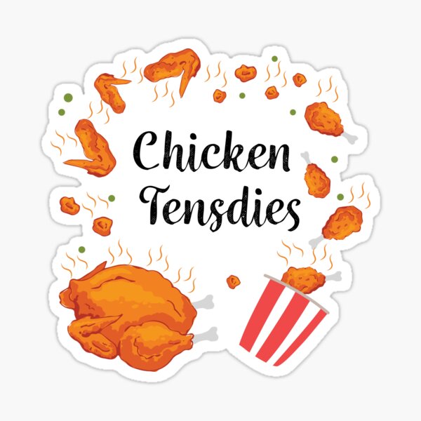 Chicken Tendies Stickers Redbubble - gimme gimme chicken tendies song id roblox