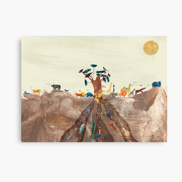 African Animal Creation Story Canvas Print