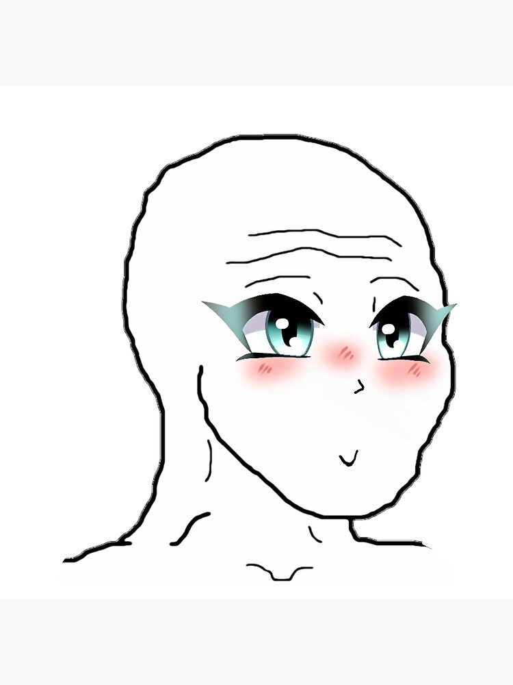 "Anime Wojak" Poster for Sale by marjard Redbubble