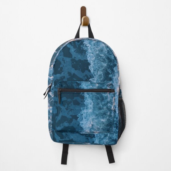 Item preview, dark and light blue breaking ocean water waves designed and sold by The Red Shop.