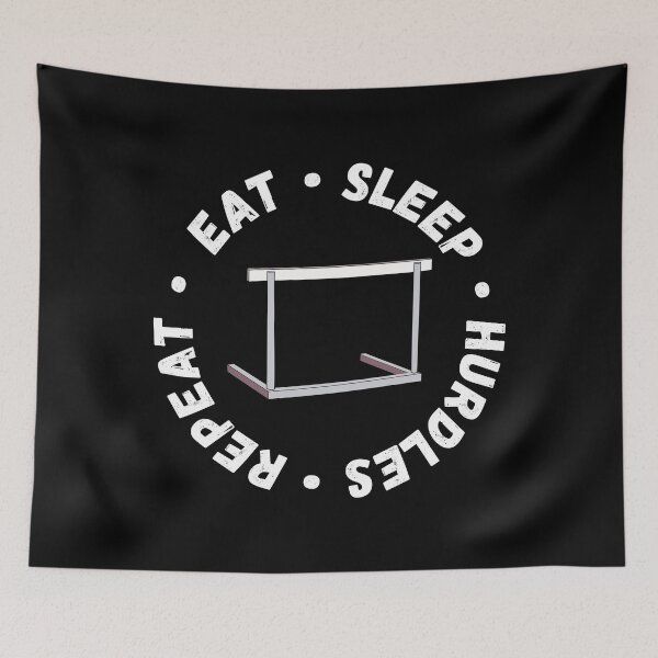 Item preview, eat sleep hurdles repeat designed and sold by Sinovius.