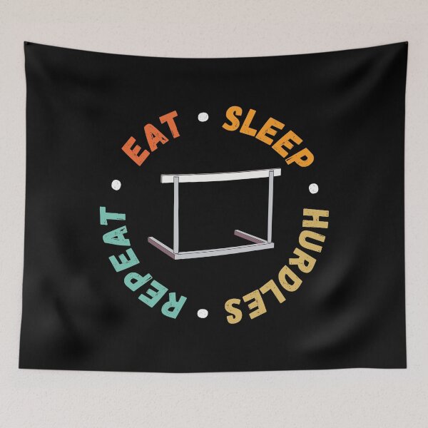 Item preview, eat sleep hurdles repeat designed and sold by Sinovius.