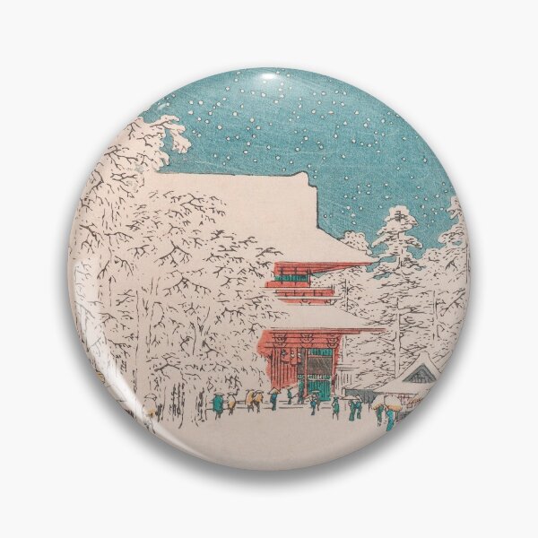 Item preview, Kinryuzan Temple Snow Scene Vintage Ukiyo-e Japanese Art designed and sold by VintageArchive.