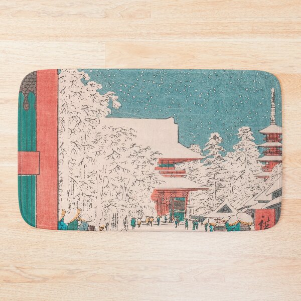Item preview, Kinryuzan Temple Snow Scene Vintage Ukiyo-e Japanese Art designed and sold by VintageArchive.