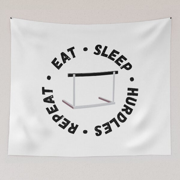 Item preview, eat sleep hurdles repeat designed and sold by Sinovius.