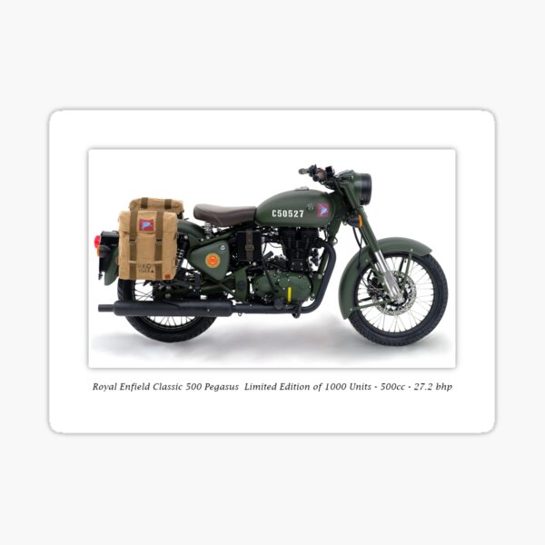 Royal Enfield Pegasus Motorcycle Print - Poster Sticker