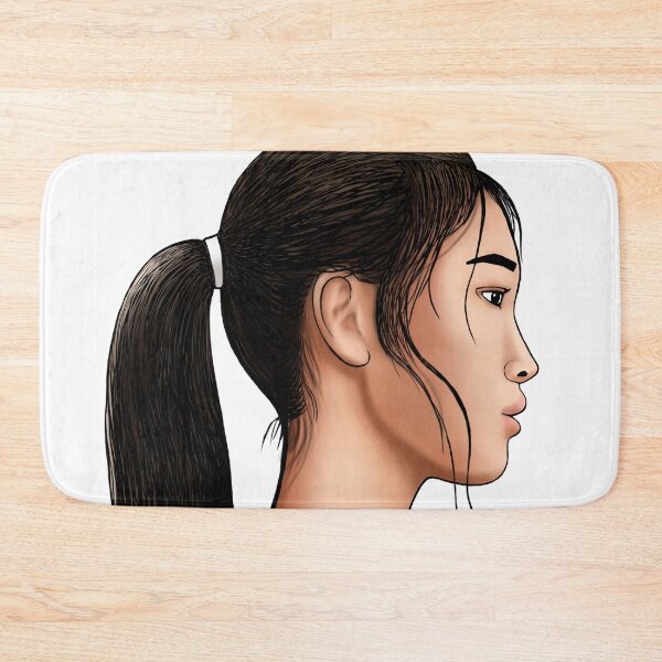 Item preview, stylized painted face in profile of an asian girl designed and sold by nataliavavilina.
