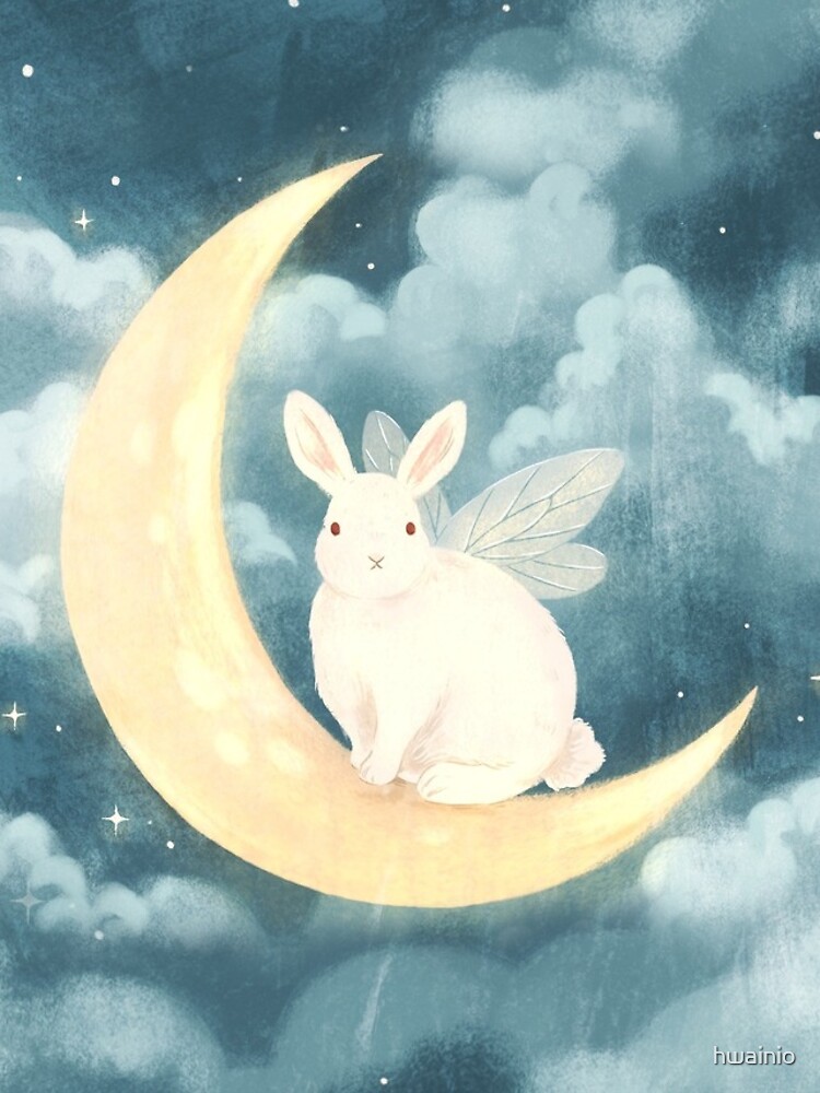 Thumbnail 4 of 4, iPhone Case, Moon Rabbit designed and sold by hwainio.