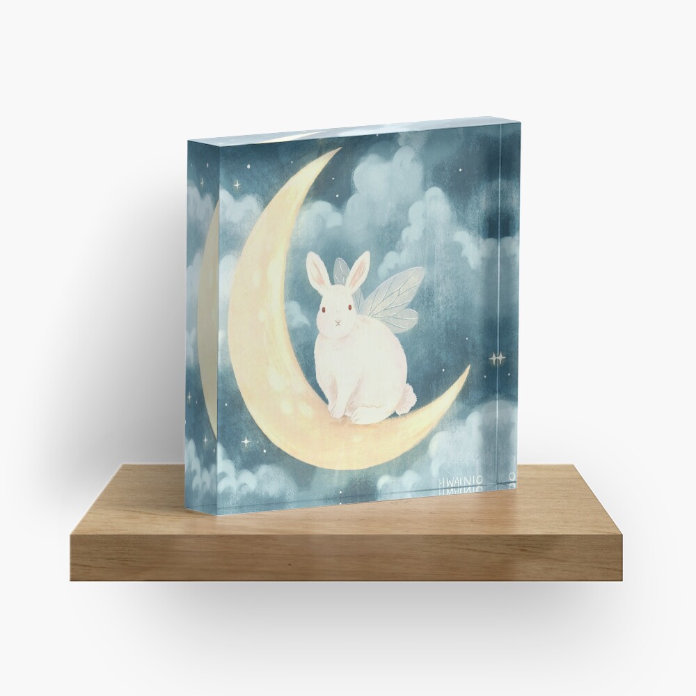Moon Rabbit Acrylic Block
