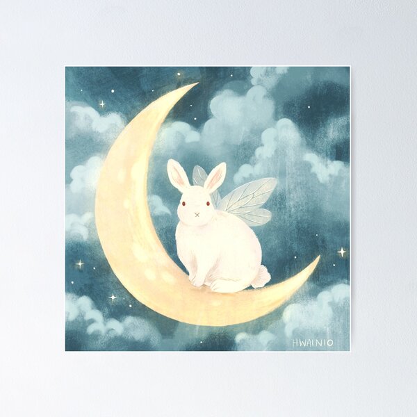 Aperçu de l'œuvre Lapin de lune créée et vendue par hwainio.