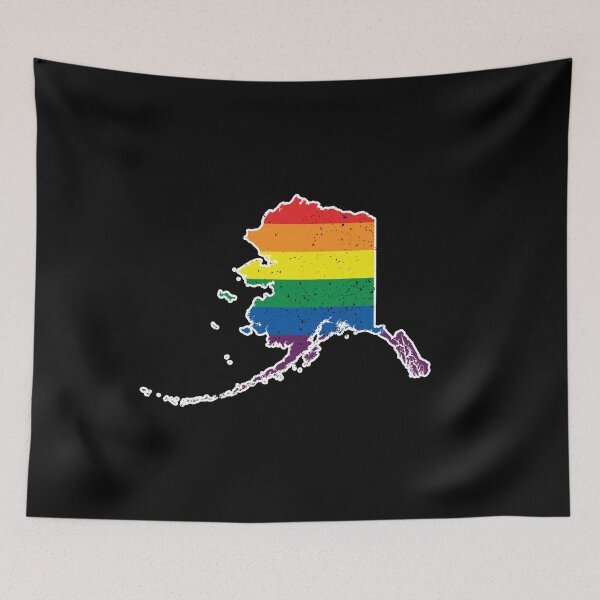 Item preview, Alaska Gay Pride Flag - Distressed designed and sold by UBUCO.