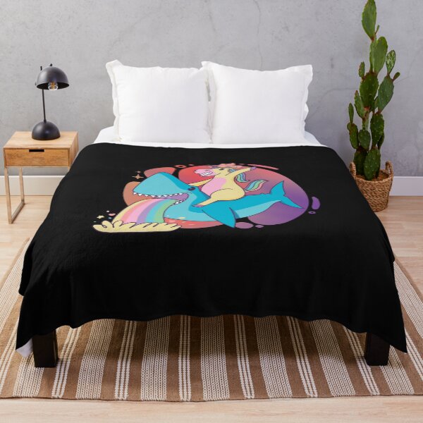 Item preview, Cowboy Unicorn Riding a Shark Barfing a Rainbow designed and sold by girlsgetgadgets.