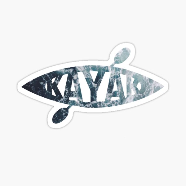 Kayak dark ocean Sticker