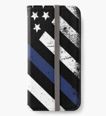 The thin blue line iPhone Wallet/Case/Skin