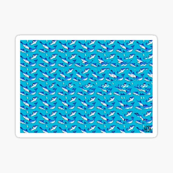"DOLPHIN ON DOLPHINS Stereogram" Sticker for Sale by JMarP | Redbubble