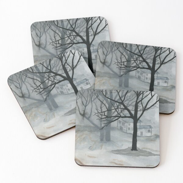 Item preview, Foggy Winter Watercolor Painting  designed and sold by Eugenia Alvarez.
