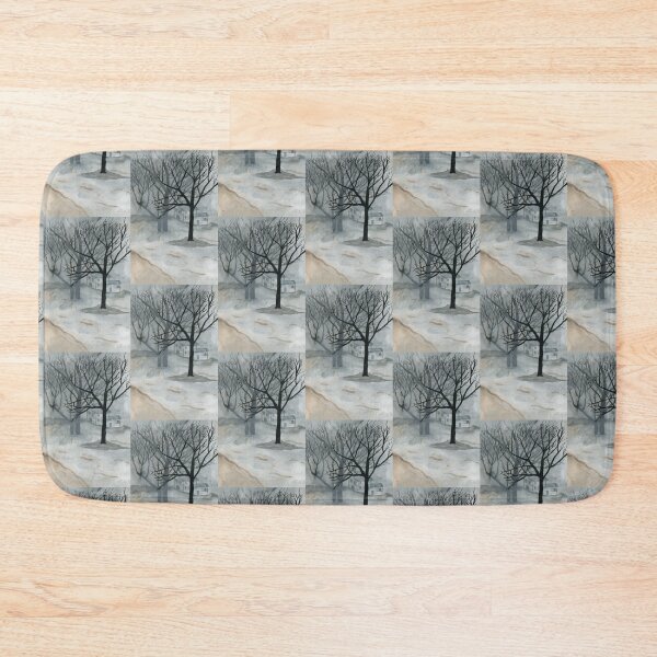 Item preview, Foggy Winter Watercolor Painting  designed and sold by Eugenia Alvarez.
