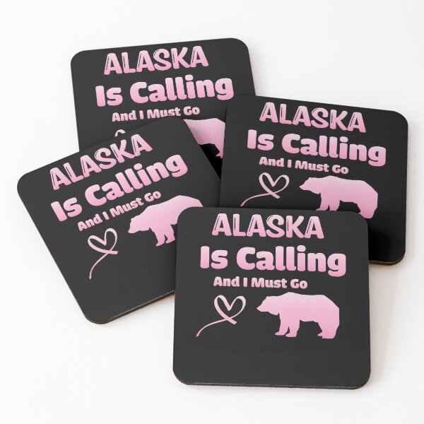 Item preview, Alaska is Calling and I Must Go - Funny Traveling Alaska Quote designed and sold by Run to Creations.