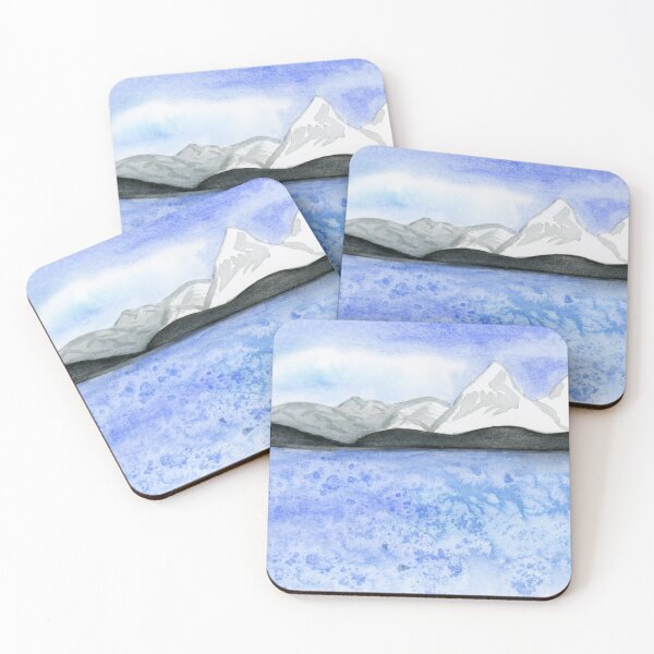 Item preview, Abraham Lake. Watercolor Painting  designed and sold by Eugenia Alvarez.