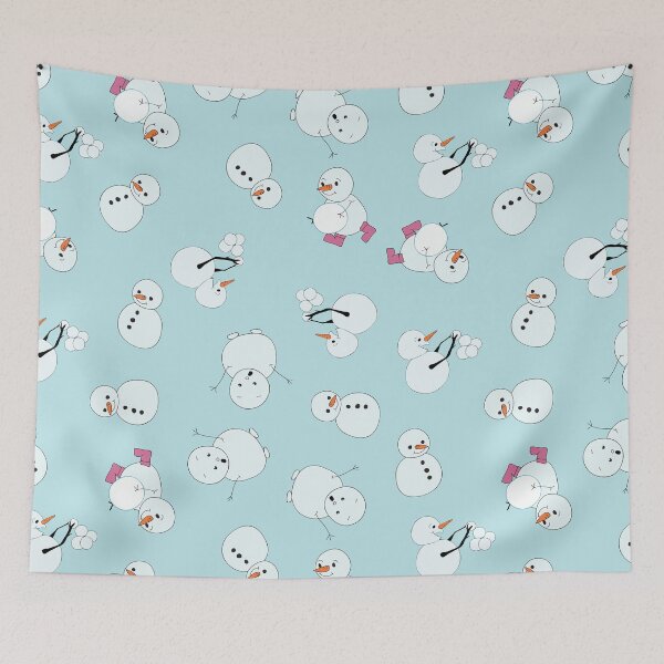 Item preview, Cute Snowmen playing with snowballs designed and sold by Meg M Studio.