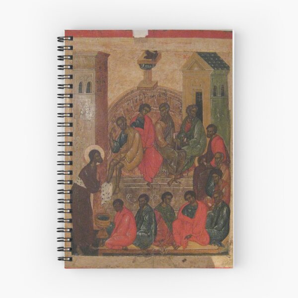 Item preview, Easter: Orthodox icon of Christ washing the feet of the Apostles  designed and sold by The Great  Art.