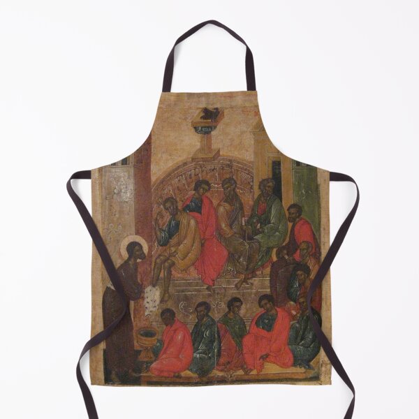 Item preview, Easter: Orthodox icon of Christ washing the feet of the Apostles  designed and sold by The Great  Art.