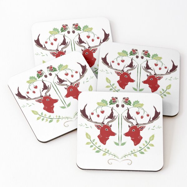 Item preview, blackberry deer designed and sold by papierlune.
