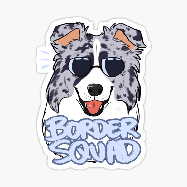 BORDER SQUAD (blue merle) Sticker