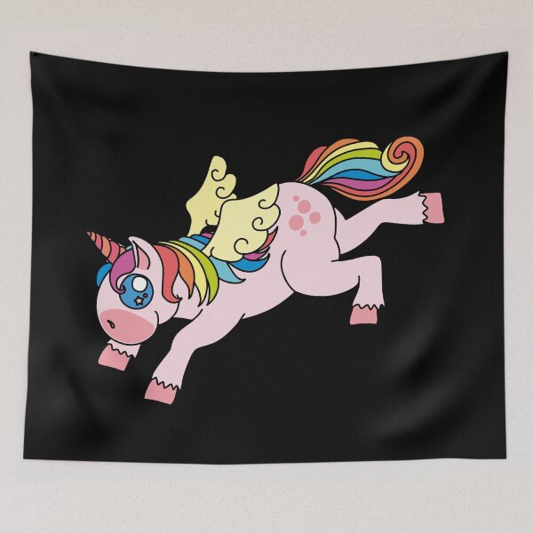 Item preview, Cute Rainbow Unicorn Art T-shirt With Wings designed and sold by KananiandKiki.