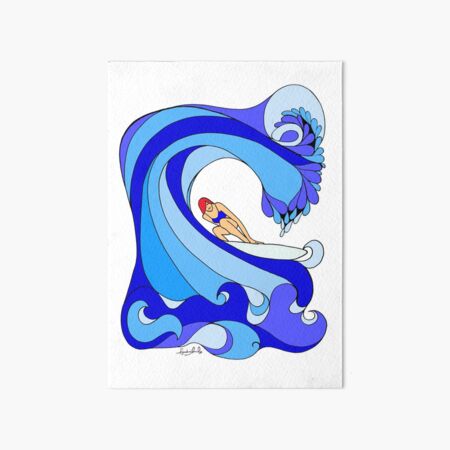 Surfer Girl Art Board Print