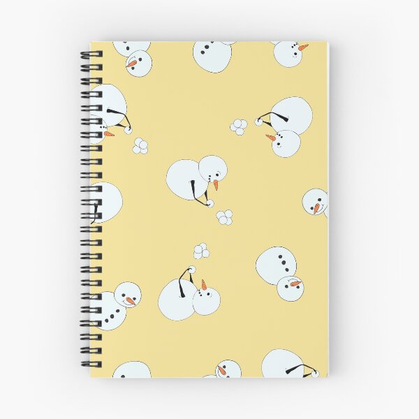 Item preview, Lindos muñecos de nieve jugando con bolas de nieve fondo amarillo designed and sold by Meg M Studio.