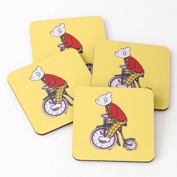 Item preview, Old Rupert bear on a bicycle designed and sold by CharmedVille.