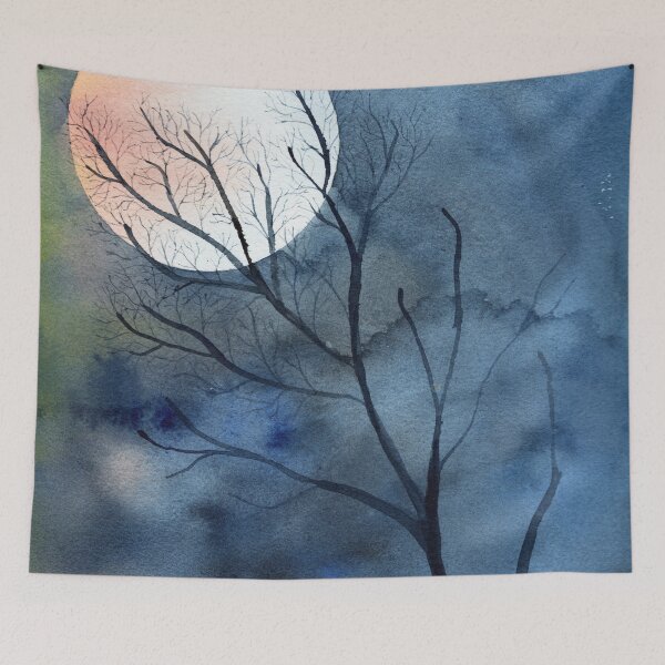 Item preview, Winter Moon Watercolor designed and sold by MeadowView.