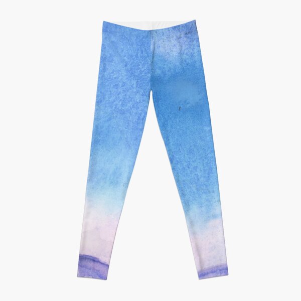 Blue and Pink Landscape Leggings