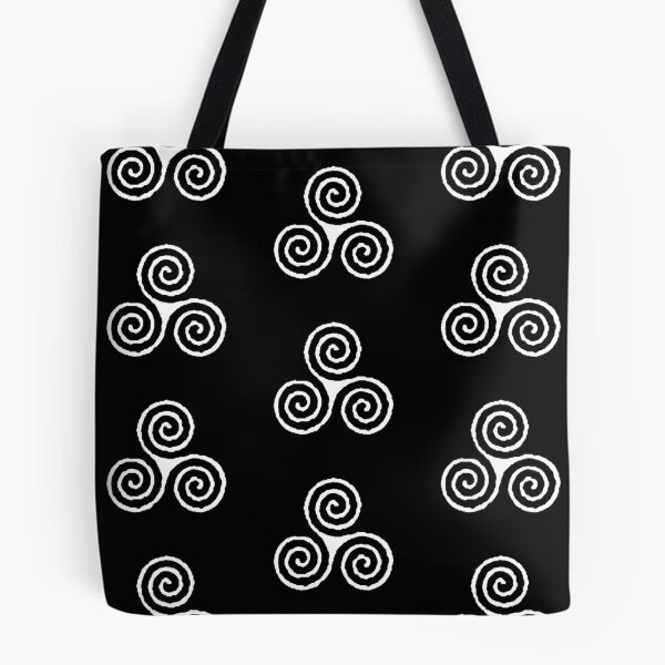 Item preview, Patrón Triskelion - blanco sobre negro designed and sold by FCS-ART.