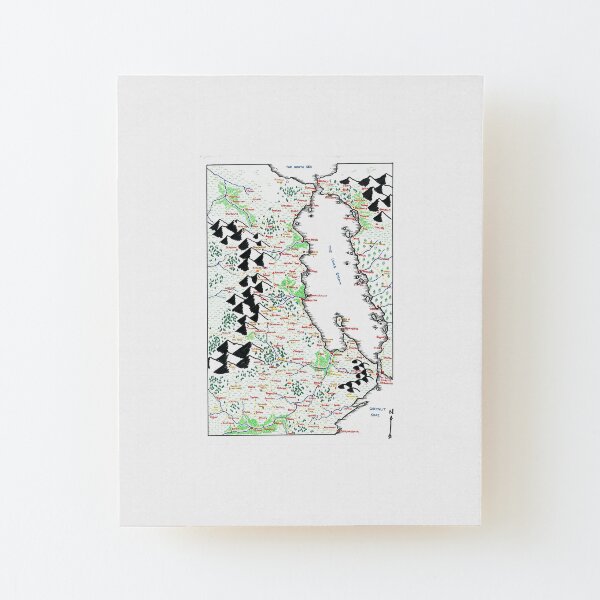 Overview of the Long Strait (A4) Wood Mounted Print