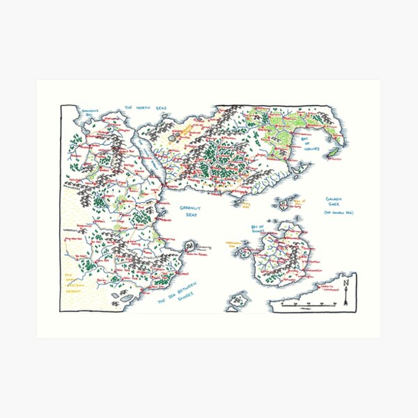 Copy of Overview of the Long Strait (A4) Art Print