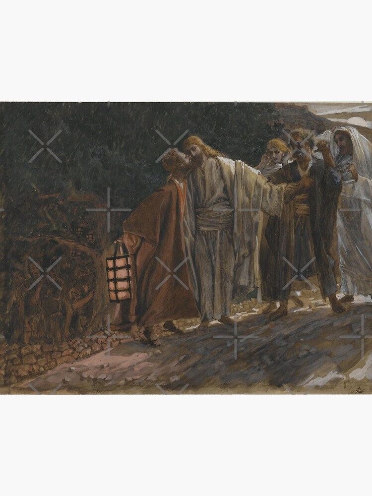 Easter The Kiss of Judas by James Tissot Art Board Print